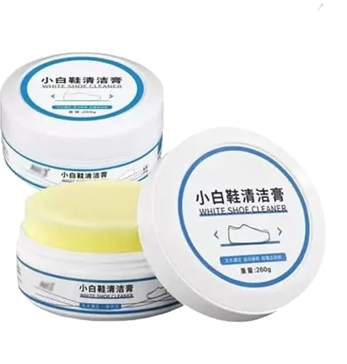 Image of JOYBOOSWhite Shoe Cleaning Cream - 260GM | No-Wash Sneaker Cleaner & Shoe Whitener | Leather & Sports Shoe Stain Remover