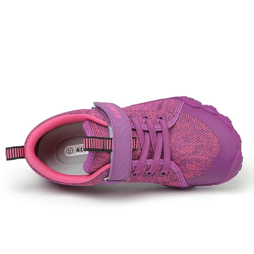 Kubua Barefoot Shoes For Kids Boys Girls Minimalist Sports Sneakers Splay Naturally Zero Drop Running Walking Tennis Athletic Training Gym A Purple 12 Little Kid thumb #1