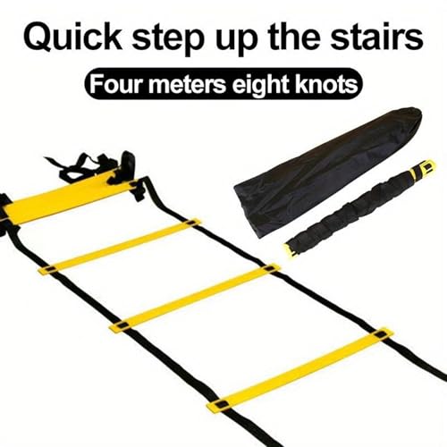 Genikeer Training Ladder for Footwork | 19.6ft Soccer Ladder with Carry Bag - 12 Rung Portable Speed Exercise Equipment for Kids Youth Adults Football Volleyball Tennis Baseball - Image 6