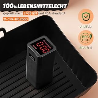 Ninja Heißluftfritteuse Zubehör - Airfryer Zubehör für Ninja Foodi Max Dual Zone AF400EU, AF300EU, AF400EUCP 7.6L-9.5L Und Anderen Dual Zone Air Fryer | BPA-frei,Spülmaschinenfest,Airfryer Accessories