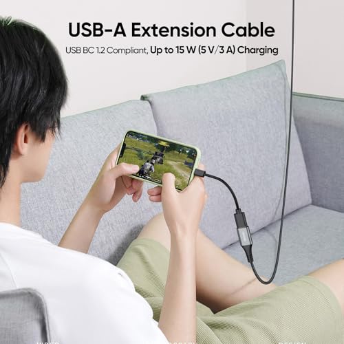 USB Extension Cable 3ft Pack of 2, Type A 3.0 5Gbps Data Transfer & 15W Charging Sync Extender Male to Female for Mouse Keyboard Computer Laptop TV Flash Drive Hub and More by FEMORO - Image 3
