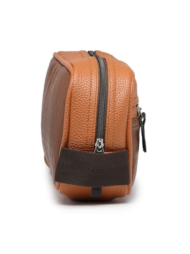 Image of ASIAN Premium Brown Textured Sling Pouch | Compact, Stylish & Travel-Ready Bag for Women and Girls