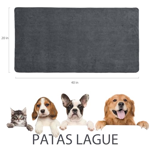 Patas-Lague-2-Pack-Dog-Towel-for-Drying-Dogs-40x20-Large-Quick-Dry-Microfiber-Grooming-Pet-Towel-Super-Soft-Absorbent-Machine-Washable-Dog-Shammy-Towel-Dog-Supplies-Grey - Cucciolini Doodles   Patas-Lague-2-Pack-Dog-Towel-for-Drying-Dogs-40x20-Large-Quick-Dry-Microfiber-Grooming-Pet-Towel-Super-Soft-Absorbent-Machine-Washable-Dog-Shammy-Towel-Dog-Supplies-Grey