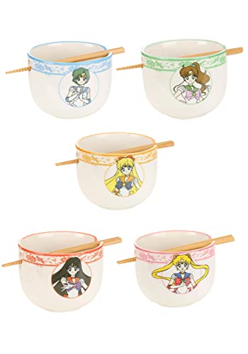 JUST FUNKY 5 Piece Sailor Moon Ramen Bowl Set - ST