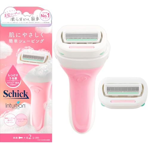 Schick(シック) イントゥイション しっとり肌 ホルダー(刃付き+替刃1コ入) 女性用 カミソリの商品画像（Amazon）