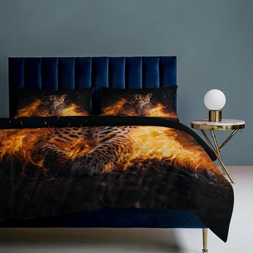 Housse de couette léopard facile à laver pour lit enfants et ados - 8