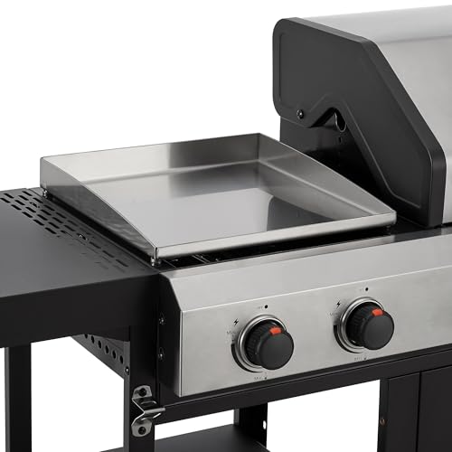 Woodland Grill - Gas BBQ, 4 Burner, Modular Pizza Oven + Plancha, Built In Thermometer, Storage, Tool Hooks, Easy To Move Wheels, 3-In-1 Cooking Appliance To Grill, Bake & Sear - OC01BQ31005 - Image 4
