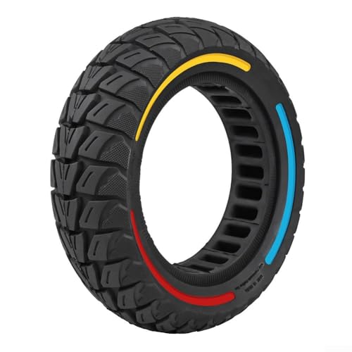 Comgooldool 10x3.0 Solid Tire 80/65-6 for Zero-10X and VSETT-10+ Electric Scooter, Rubber Replacement Wheel with Enhanced Grip for Smooth Ride, Black