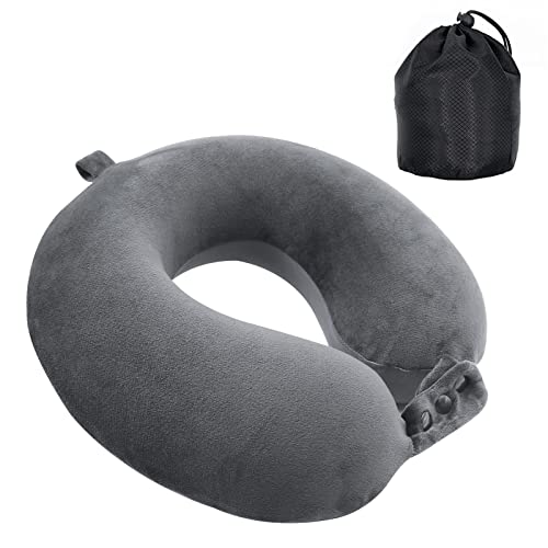 Lookka Travel Pillow - Memory Foam Neck Support Pillowfor by Planes/Cars/Trains and Home Offices, Comfortable Head Soft Sleeping Rest Cushion