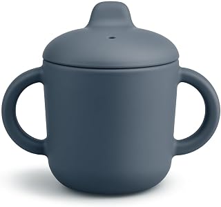 Sippy Cups for Baby 6 Months+,Silicone Straw Cups Leak Proof 5oz, Baby Training Cups for 1+ year old (Gray)