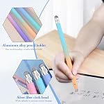 4 Pcs Stylus Pens for Touch Screens, 2-in-1 Gradient Stylus Pen for Tablets, Dual Tips (Thick and Thin), Universal Tablet Pen Compatible with iOS, Android, Capacitive Screens