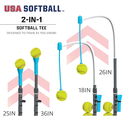 image for Franklin Sports Kids, Adjustable Youth Hitting [Tee] - 2-in-1 Grow-wit
