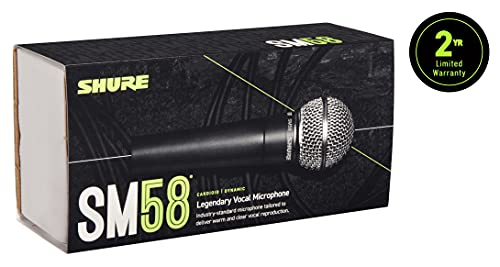 Shure Stage Performance Kit With Sm58 Cardioid Dynamic Vocal Microphone, 15' Xlr Cable, Mic Stand, A25D Mic Clip And Storage Bag, Perfect For Onstage Or Studio (Sm58-Cn Bts) #TOP1
