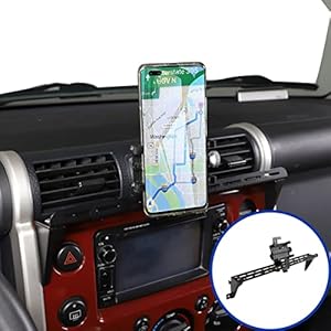 Fgtagtal Fit for Toyota FJ Cruiser 2007-2021 Multifunctional Car Phone Mount, Dash Panel Track Cell Phone Holder for Car Dashboard Air Vent, Handsfree Dash Phone Stand, Black