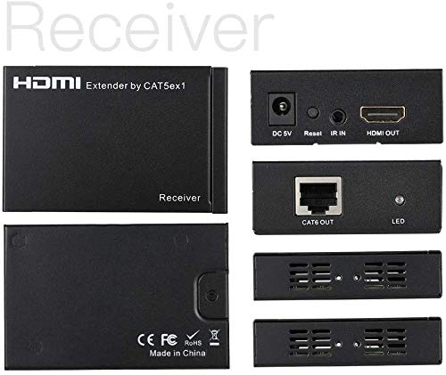HD Extender Over Single 100M CAT6 (TCP/IP) with IR 1080P Support Repeater Splitter