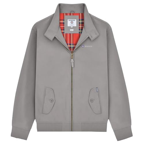 Blouson Harrington Lambretta gris foncé veste idéale pour sorties urbaines en 2XL