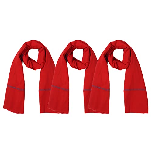 Image of Cotton Bath Towel Pure Cotton Gamcha Skin Friendly Summer Shrink Proof Soft Handloom Multipurpose Towel for Men Boys Daily Use (Red, Pack of 3)