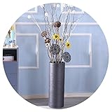 【 Vasi da pavimento moderni decorativi neri alti】 Semplice decorazione nera del vaso da pavimento, atmosfera calma, linee morbide, trama ricca, lascia che l' arte entri in casa tua. Metti tutti i tipi di fiori e piante in vasi eleganti, abbellisci ogni angolo della vita ed eleva la nostra decorazione domestica a una nuova altezza.
