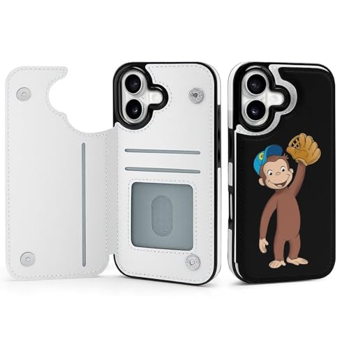 手帳型 おさるのジョージ 対応 iPhone 17 ケース カード収納 スマホケース 財布型 携帯ケース 軽量 全面保護 スタンド機能 おしゃれ お祝いギフト