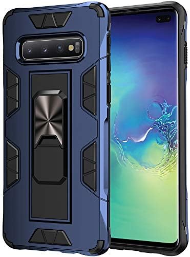 Samsung Galaxy S10 Plus Case Samsung Galaxy S10+ Case Military Grade Built-in Kickstand Case Holder Armor Heavy Duty Shockproof Cover Protective for Samsung Galaxy S10 Plus Phone Case (Blue)