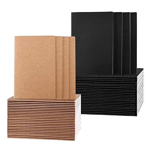 Paquete de 24 cuadernos A5, 5.5 x 8.3 pulgadas, cuadernos rayados para el trabajo, viajes, negocios, escuela, escritura, composición, diario de viaje, cuadernos de notas, 30 hojas/60 páginas