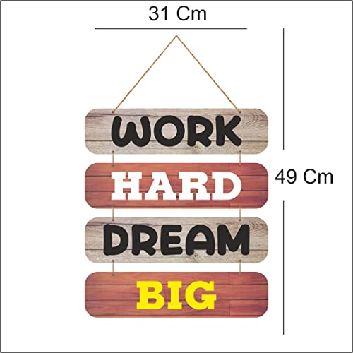 Image of Zesta Dream Big Wooden Wall Hanging Decorative Items /Hanging Home Wall Decor Items /MDF Decoration Items /Cute Wall Art For Living Room /Home Decor Items Living Room