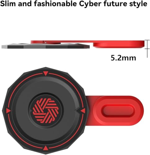 Image of Zitel for MagSafe Phone Grip Stand, 360 Rotation Magnetic Holder Kickstand Compatible with iPhone 17 16 15 14 13 12 Pro Max, Samsung, Pixel 10 & Android Smartphones (Red)