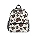 ALAZA Custom Preschool Backpack with Chest Strap,Personalized Name/Text Brown and White Cow Print Mini Toddler Backpack Daycare Toy Bag for Boys Girls,10 x 4x 12 Inches
