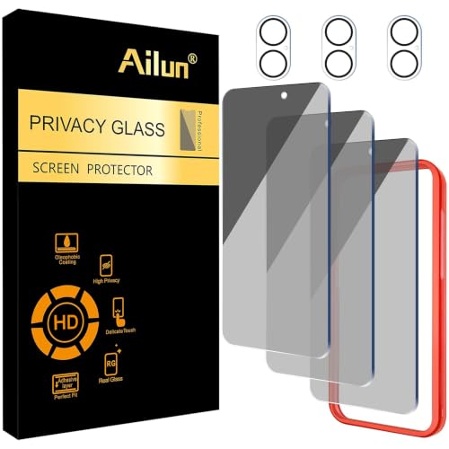 Ailun Privacy Screen Protector iPhone 16 with Camera Lens