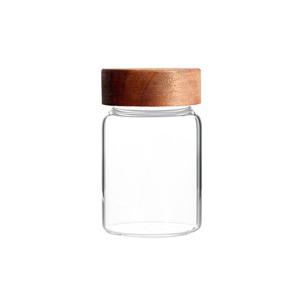 Bocal en verre hermétique de 190ml avec couvercle pour la conservation du thé et des grains de cuisine