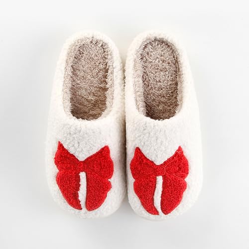 Image of Halloween Pumpkin Slippers for Womens Mens Cute Cartoon Slippers Plush Warm Memory Foam Shoes