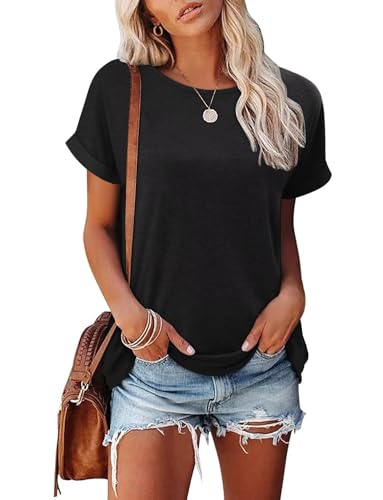 KISSMODA Summer Short Sleeve T Shirt Loose Fit Casual Dressy Women Top 2025 Trendy Ladies Fashion Blouses(S-3XL)