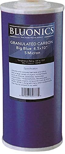 Two 10" Bluonics Whole House Water Filter W/ Pleated Sediment & Gac Carbon Filters ^ Clear Transparent Housings #TOP7