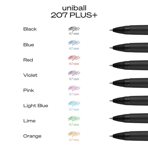Uni-Ball 207 PLUS+ Bolígrafo Gel Retráctil Azul 2 unidades miniatura 7