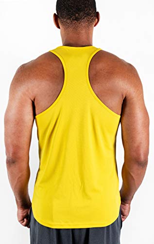 DEVOPS 3 Pack Men's Y-Back Dry Fit Muscle Gym Workout Tank Top3