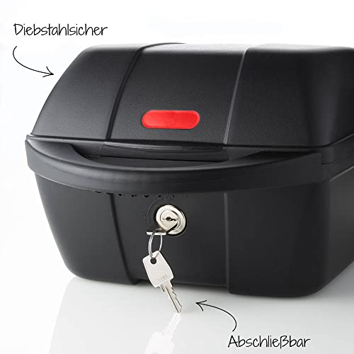 FISCHER Gepäckträger-Box, passend für alle gängigen Gepäckträger, geeignet für E-Bikes, abschließbar, schwarz