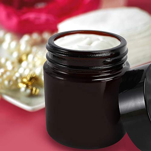 image for Betrome 4 oz Amber Glass Jars 15 Pack,Round Empty Cosmetic Containers,