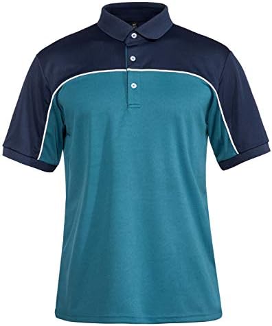 TACVASEN Men’s Golf Polo Shirts 3 Button Short Sleeve Performance Polo Tee Shirt
