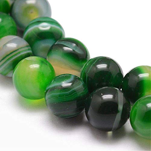 Natural Gemstone Stripes Lace Agate Beads, 8 mm 6 mm 4 mm, Polished and Matt - Image 3