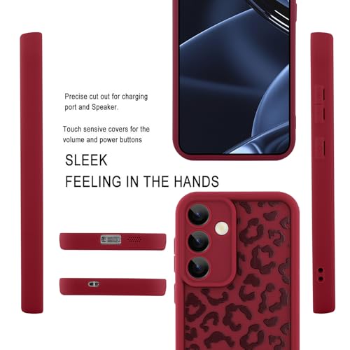 Image of Compatible with Samsung Galaxy S25 Plus Case, Wine Red
