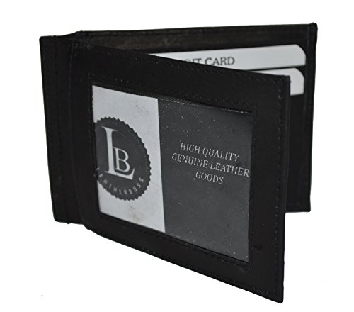 LeatherBoss Men's Super Slim Wallet With Outside ID And Back Pocket3