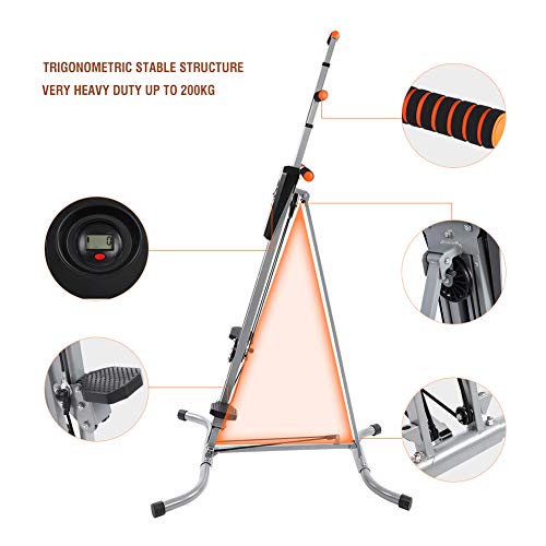 image for Ejoyous Vertical Climber, Folding Height Adjustable Exercise Climbing 