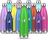 ★ VAKUUM-ISOLIERUNG TRINKFLASCHE: Double Walled Design Edelstahl, hält Wasser für 12 Stunden und kalt für 24 Stunden. Egal, was die Temperatur der Flüssigkeit in dieser Flasche ist, wird es nie schwitzen oder zu heiß, wenn Sie es berühren.