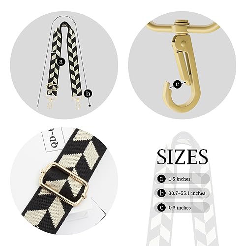 Image of TANOSII Wide Purse Strap Adjustable Replacement Shoulder Crossbody Strap Handbag Strap