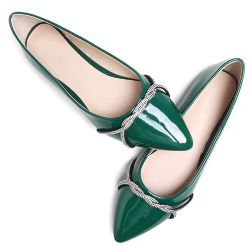 Image of Stunner Womens Flats Fashion Pointed Toe Bowknot Ballet Flats Cute Slip On Dress Flats Comfortable Party Wedding Flats2
