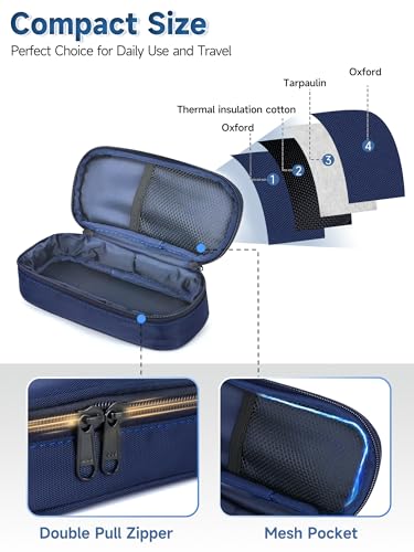 youshares insulin vials cooler travel case - tsa approved diabetic medication vial cooling bag with protective ice brick refrigerated diabetes supplies organizer small bottle carrying storage