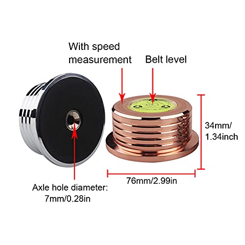 DSFSAEG 1 stabilisateur de disque LP pour lecteur de disque vinyle LP en alliage d'aluminium - Pince pour tourne-disque vinyle - Noir - Image 5