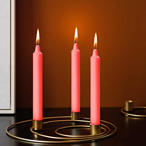 Image of AuraDecor Pack of 50 Stick Candles || Especially Meant for Healing, Chakras, Ritual Candles, Decoration, Lighting, Home Decor || Burning Time 3 to 4 Hours Each (Red), Paraffin Wax