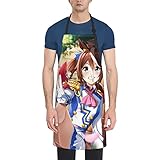 [RFSHOPWF] ウマ娘 ライスシャワー エプロン H型シンプルカフェエプロン おしゃれレディースメンズポケット付き シワになりにくい撥水汚れにくい家庭用ピナフォア 保育士キッチン業務用作業用えぷろん。70cm×84cm