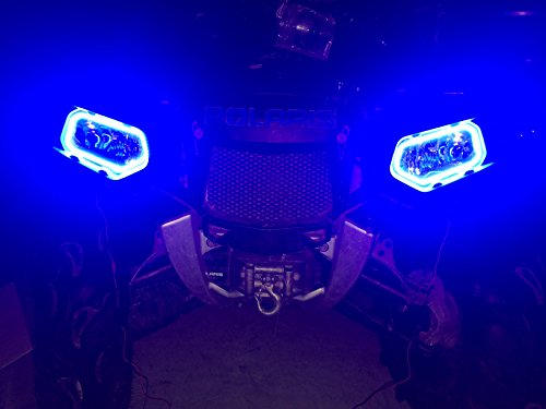 Halo Rings for headlights Led 2011+ Polaris Sportsman 400 500 570 800 550 850 1000 - BLUE